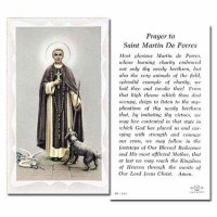100pk - Saint Martin De Porres - 2 x 4 inch Prayer-Card - (Pack of 100)