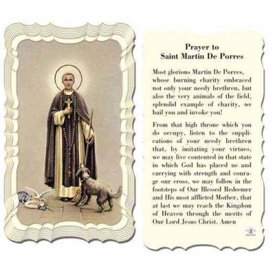 Saint Martin De Porres 2 x 4 inch Holy Card - (Pack of 50) - 846218008892 - G50-492