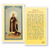 25pk - Saint Martin De Porres Laminated Holy Card  Pk 25