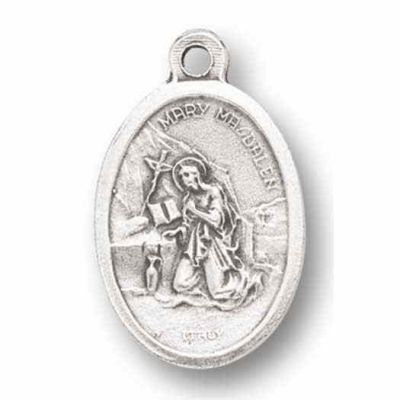 Saint Mary Magdalen Silver Oxidized Medal (25 Pack) - 846218077584 - 1086-496