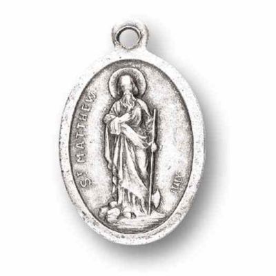 Saint Matthew Silver Oxidized Medal (25 Pack) - 846218077607 - 1086-500