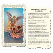 50pk - Saint Michael Police 2 x 4 inch Prayer-Card - (Pack of 50)