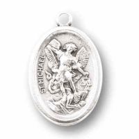 Saint Michael Silver Oxidized Medal (25 Pack)