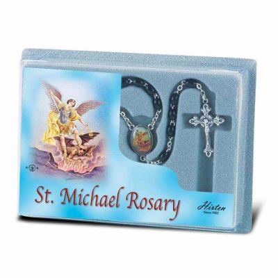 Saint Michael Specialty Rosary with Black Wood Beads - 846218030138 - 132-330