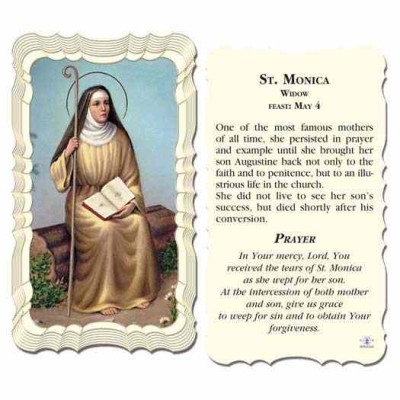 Saint Monica 2 x 4 inch Holy Cards - (Pack of 50) - 846218008915 - G50-506