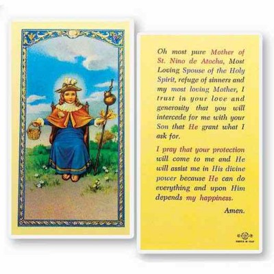 Saint Nino Of Atocha 2 x 4 inch Holy Card (50 Pack) - 846218013254 - E24-166
