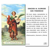 100pk - Saint Pancracio 2 x 4 inch Prayer-Card - (Pack of 100)