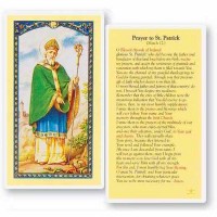 25pk - Saint Patrick Laminated Holy Card  Pk 25