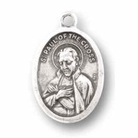Saint Paul Of The Cross Silver Oxidized Medal (25 Pack)