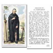 100pk - Saint Peregrine Prayer-Card w/Gold Edges 100 Pack