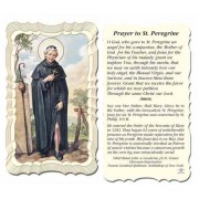 50pk - Saint Peregrine Prayer-Card  w/Gold Edges 50 Pack