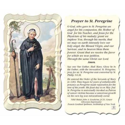 Saint Peregrine Holy Card  w/Gold Edges 50 Pack -  - G50-515