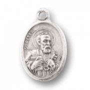 Saint Peter/Paul Silver Oxidized Medal (25 Pack)