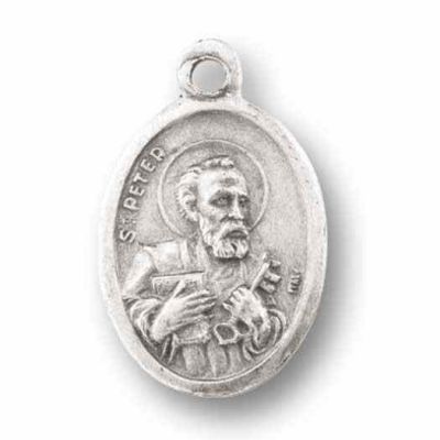 Saint Peter/Paul Silver Oxidized Medal (25 Pack) - 846218077645 - 1086-518