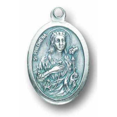 Saint Philomena Oxidized Medal (Pack of 25) -  - 1086-520