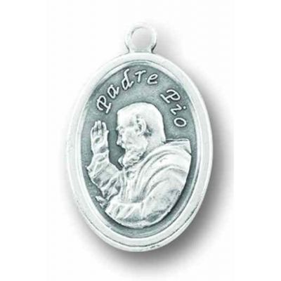 Saint Pio Oxidized Medal (Pack of 25) -  - 1086-522