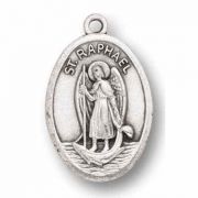 Saint Raphael Silver Oxidized Medal (25 Pack)