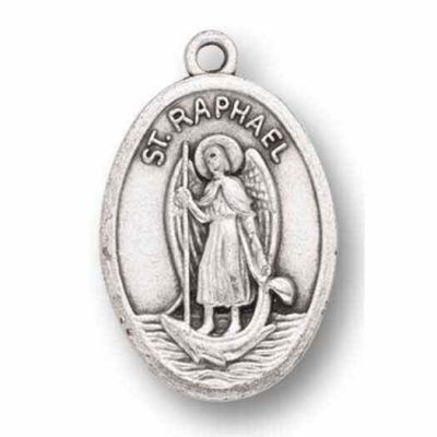 Saint Raphael Silver Oxidized Medal (25 Pack) - 846218077676 - 1086-526