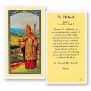 25pk - Saint Richard Laminated Holy Card  Pk 25