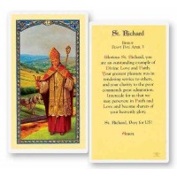 25pk - Saint Richard Laminated Holy Card  Pk 25