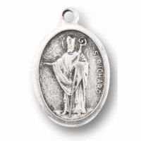 Saint Richard Silver Oxidized Medal (25 Pack)