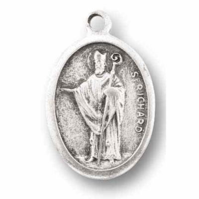 Saint Richard Silver Oxidized Medal (25 Pack) - 846218077690 - 1086-530