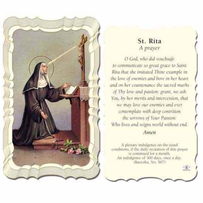 Saint Rita 2 x 4 inch Holy Card - (Pack of 50) - 846218008960 - G50-532