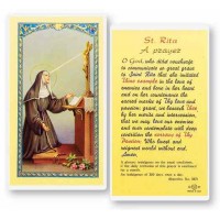 25pk - Saint Rita Laminated Holy Card  Pk 25