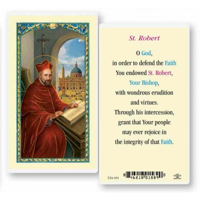 Saint Robert Laminated Holy Card - (Pack Of 31) - - E24-534 Saint Robert Laminated Holy Card - (Pack Of 31) - - E24-534