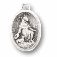 Saint Rocco Silver Oxidized Medal (25 Pack)