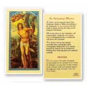 25pk - Saint Sebastian Laminated Holy Card  Pk 25