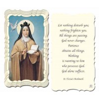 50pk - Saint Teresa Prayer-Card - (Pack of 50)