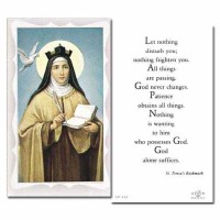 100pk - Saint Teresa Of Avila 2 x 4 inch Prayer-Card - (Pack of 100)