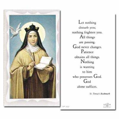 Saint Teresa Of Avila 2 x 4 inch Holy Card - (Pack of 100) - 846218001398 - 5P-312