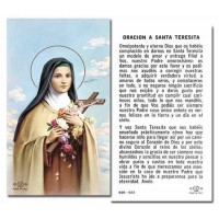 100pk - Saint Theresa Prayer-Card spanish prayer on back