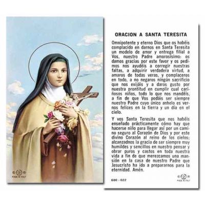 Saint Theresa Holy Card spanish prayer on back -  - 600-022