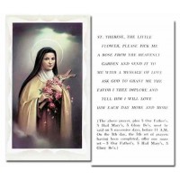 100pk - Saint Theresa Prayer-Card w/Gold Edges 100 Pack
