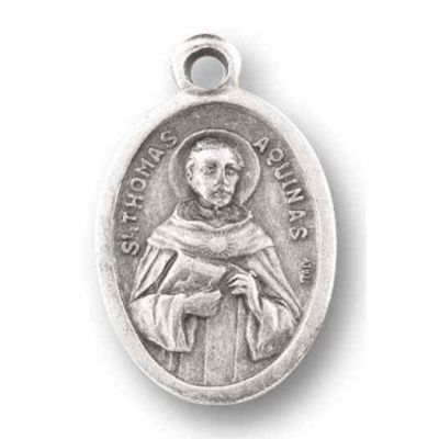 Saint Thomas Aquinas Silver Oxidized Medal (25 Pack) - 846218077744 - 1086-552