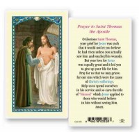 25pk - Saint Thomas the Apostle Laminated Holy Card  Pk 25