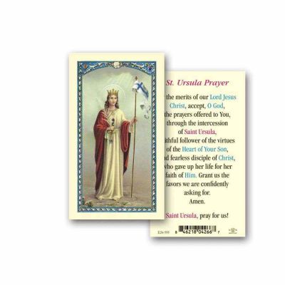 Saint Ursula 2 x 4 inch Holy Card (50 Pack) - 846218042667 - E24-555