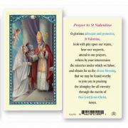 Saint Valentine Laminated 2 x 4 inch Holy Card (50 Pack)