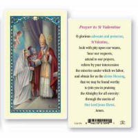 25pk - Saint Valentine Laminated Holy Card  Pk 25