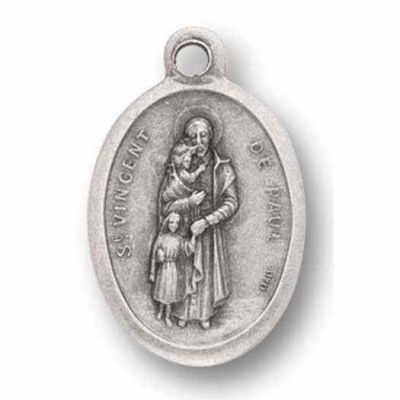 Saint Vincent De Paul Silver Oxidized Medal (25 Pack) - 846218077751 - 1086-562