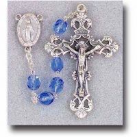 Sapphire Aurora Borealis Beads Rosary