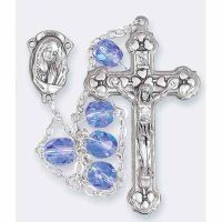 Sapphire Aurora Borealis Ladder Rosary
