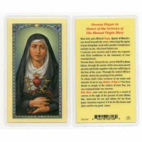 25pk - Seven Sorrows of Mary Laminated Holy Card  Pk 25