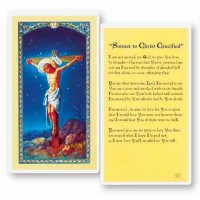 25pk - Sonnet to Christ Crucified Laminated Holy Card Pk 25