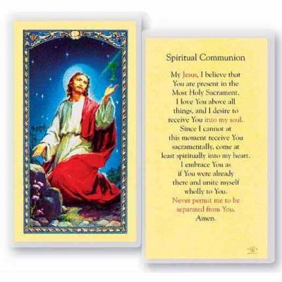 Spiritual Communion 2 x 4 inch Holy Card (50 Pack) - 846218016095 - E24-669