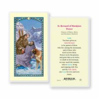 25pk - Prayer to Saint Bernard Laminated Holy Card  Pk 25