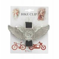 St Christopher With Squared Winged Medal Bike Clip (Pack of 3)